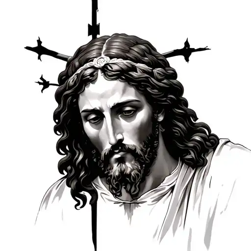 "You will continue missing" Cruz de Jesus Christ tattoo design idea