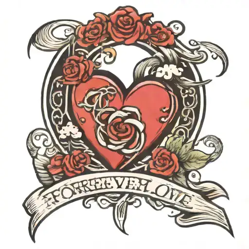 forever love symbol tattoo design idea