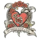 forever love symbol tattoo design idea