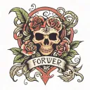 forever love symbol tattoo design idea
