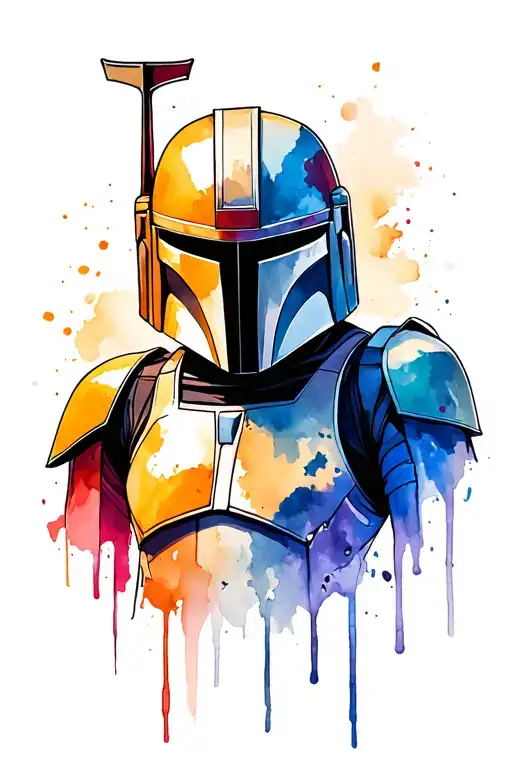 the mandalorian tattoo design idea