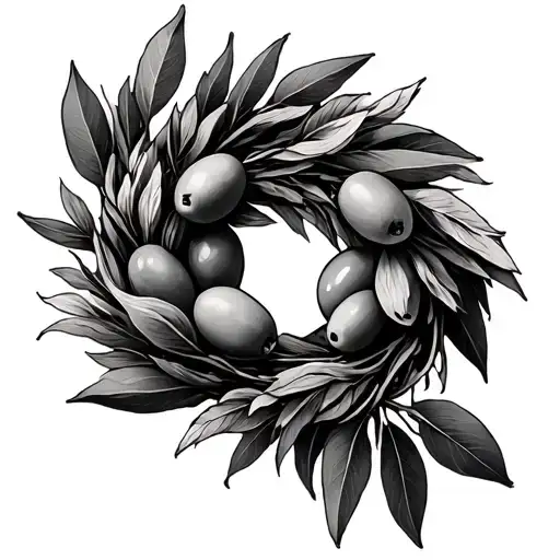 Olive Wreath tattoo design idea