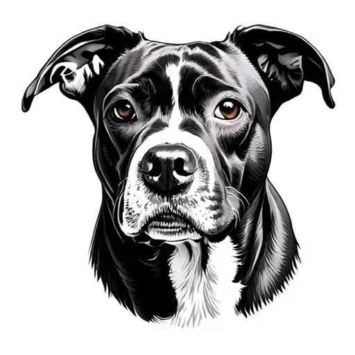 Brindle Dog tattoo design idea