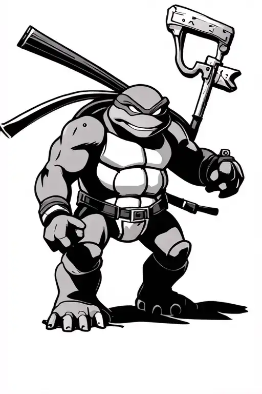 Ralph from tmnt 1990 cartoon tattoo design idea