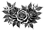 black roses tattoo design idea