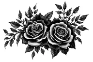 black roses tattoo design idea