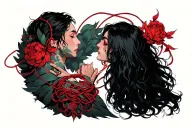 Red String Of Fate tattoo design idea