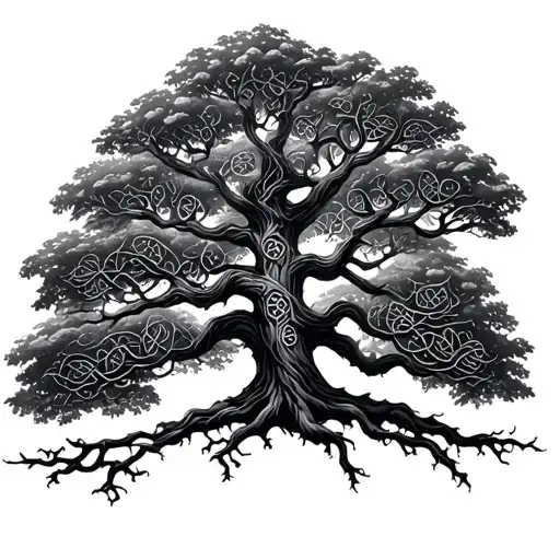Celtic Oak Tree tattoo design idea
