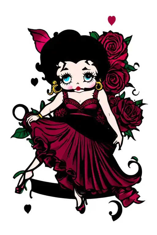 betty boop tattoo design idea