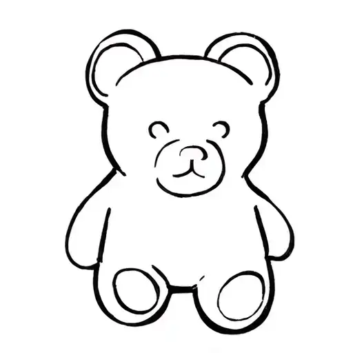 Gummy Bear outline tattoo tattoo design idea