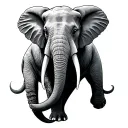 elephant trunk up tattoo design idea