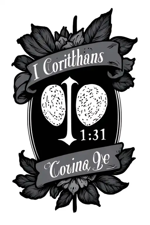 "I Corinthians 10:31" Bible Verse tattoo design idea