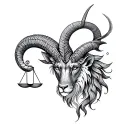 Libra, capricorn and leo tattoo design idea
