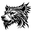 Norse bear head tattoo design idea