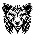 Norse bear head tattoo design idea