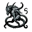 rubber hose devil tattoo design idea