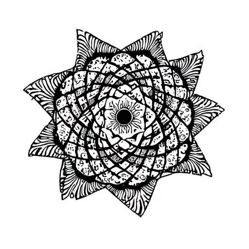 leopard spot rosette tattoo design idea