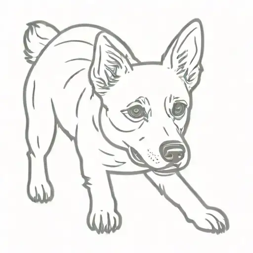 memorial tattoo for a blue heeler  tattoo design idea