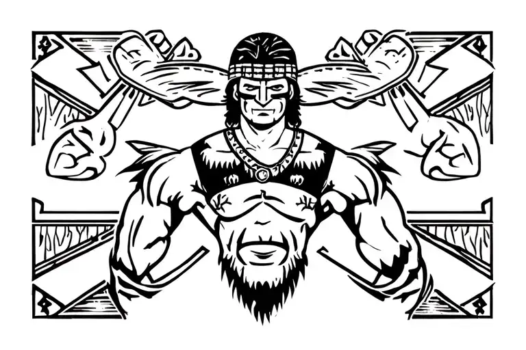 Mexican wrestling tattoo design idea