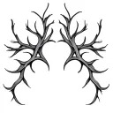Smooth, branching lines like soft energy veins. Organic and calm, no shading, natural anatomical flow. tattoo design idea