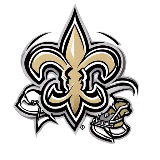 New Orleans saints logo tattoo design idea
