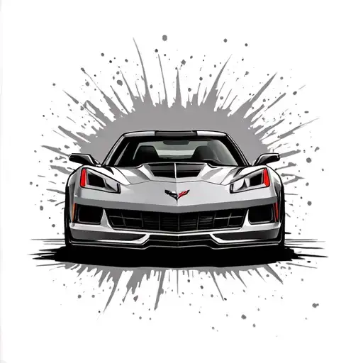 corvette zr1 tattoo design idea