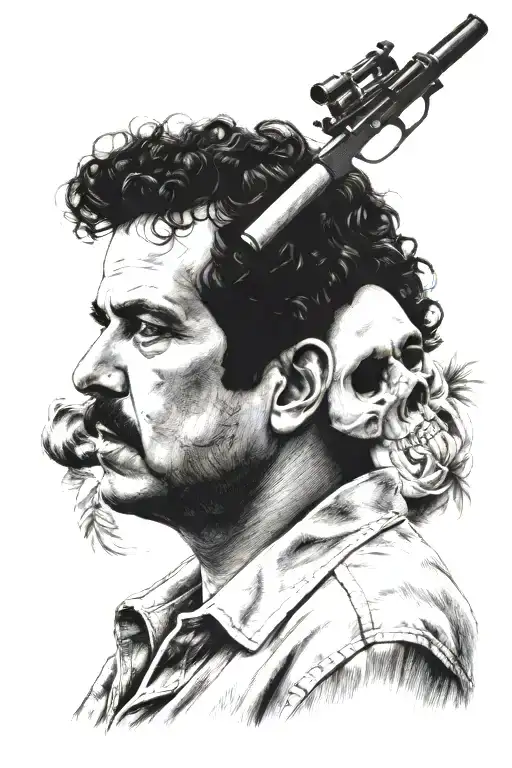 Pablo Escobar tattoo design idea