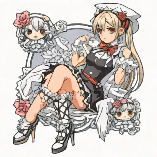 hentai maid girl tattoo design idea