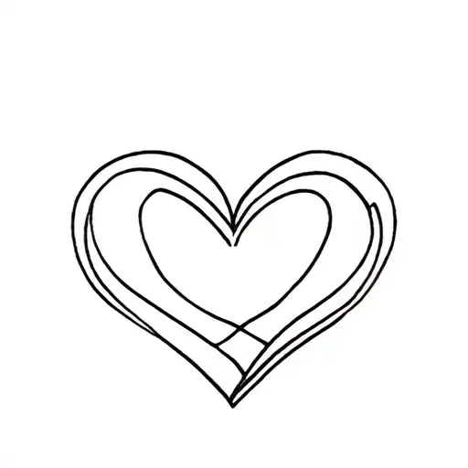 Heart and wave tattoo design idea