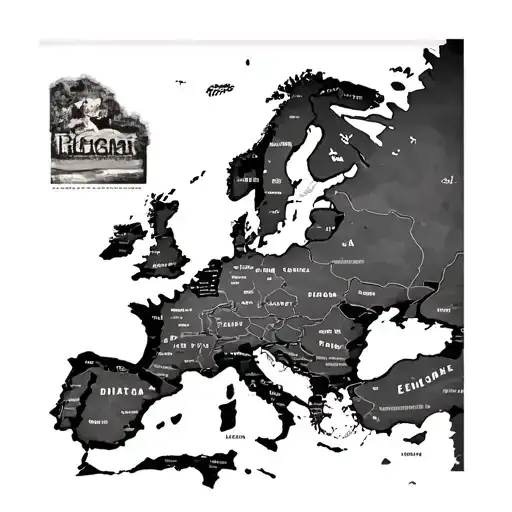 map Europe travel tattoos tattoo design idea