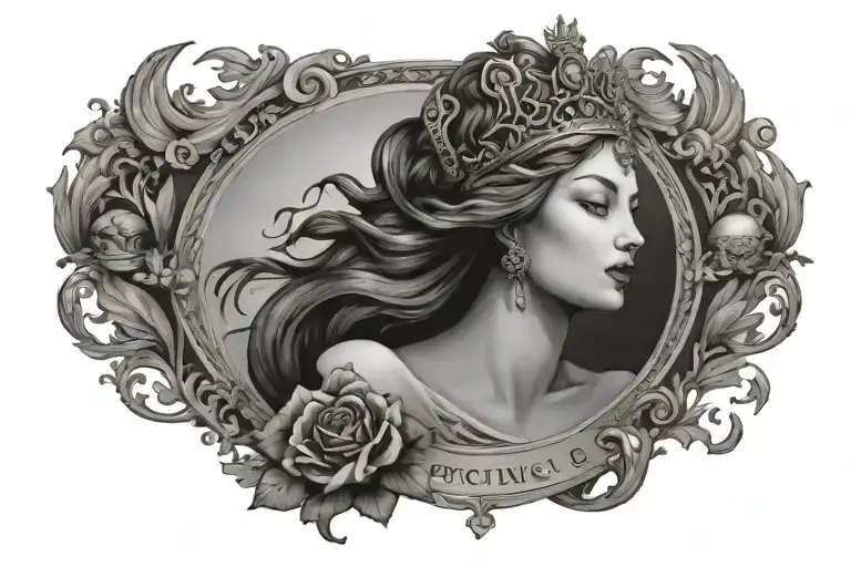 Fortune, Empress of the World written tattoo design idea