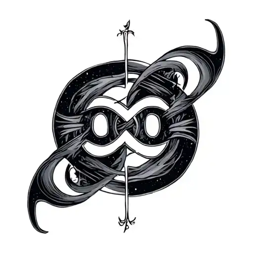 infinite with letters c l c tattoo design idea