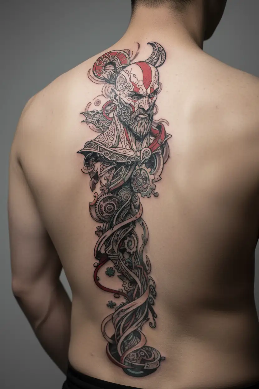 Kratos god of war tattoo design idea