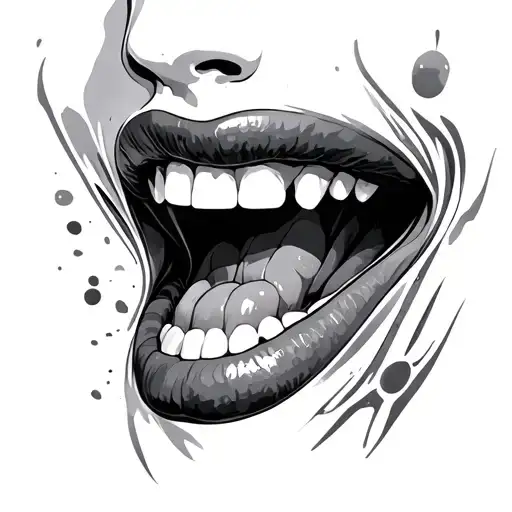 Throat tattoo design idea