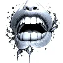 Throat tattoo design idea