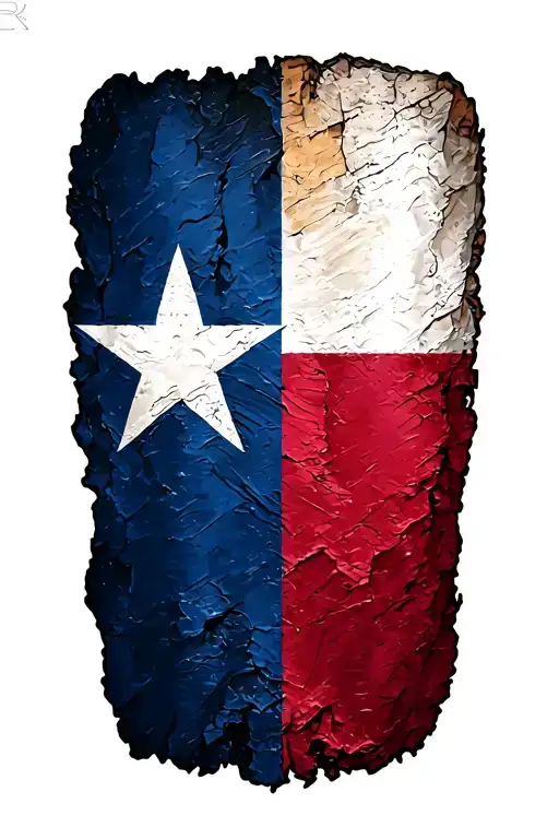 texas flag tattoo design idea
