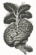 adhd brain tattoo design idea