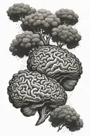 adhd brain tattoo design idea
