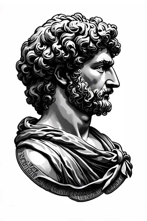 marcus aurelius roman coin tattoo design idea