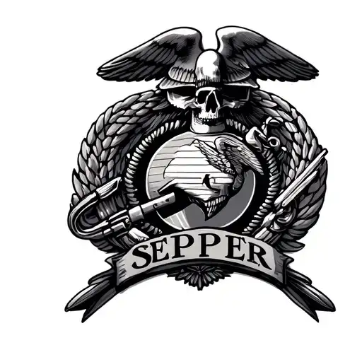 semper fi inspired tattoo tattoo design idea