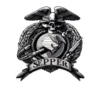 semper fi inspired tattoo tattoo design idea