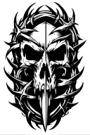 8 pointed tribal tattoo spearheaded tips wrapped in thorns tattoo design idea