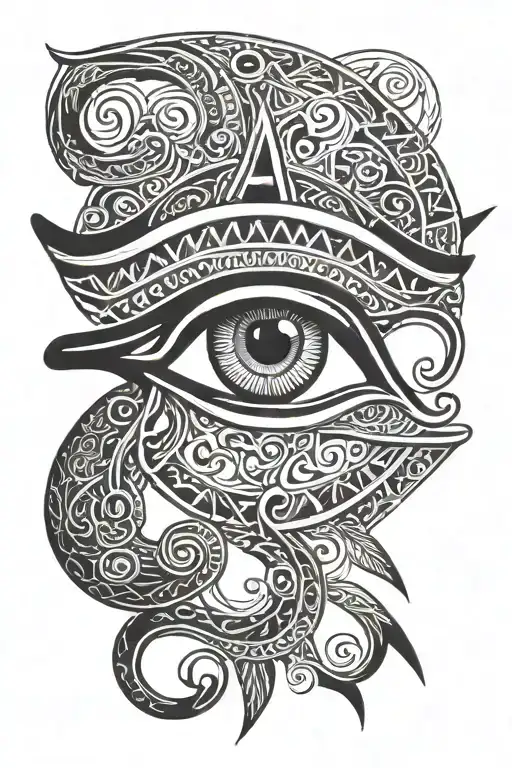 eye of horus with renagon tattoo design idea