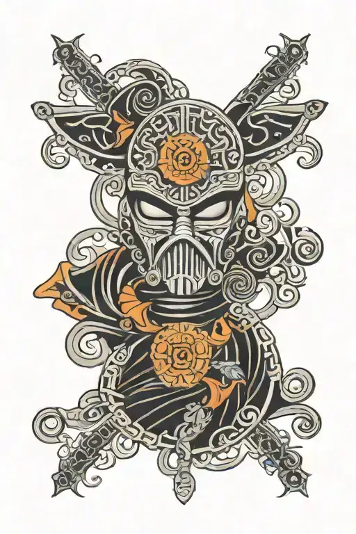 star wars, villain, celtic patterns inspired tattoo design idea