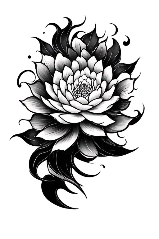 zen stroke of simplicity tattoo design idea