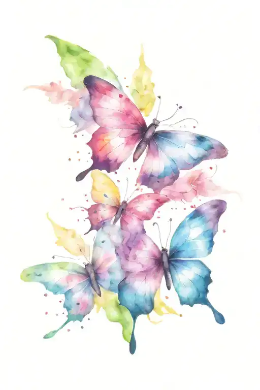 metamorphosis butterflies tattoo design idea