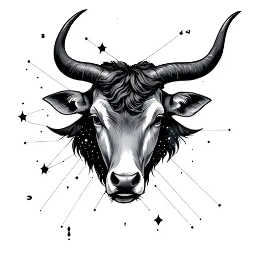 Taurus constellation tattoo design idea