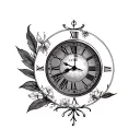 early miscarriage tattoos with clock tattoo design idea