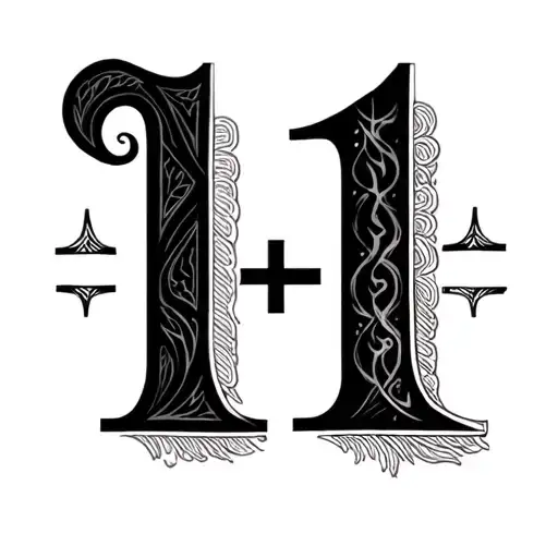 1+1=11 tattoo design idea