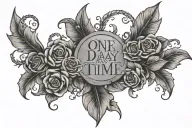 one day at a time tattoo design idea